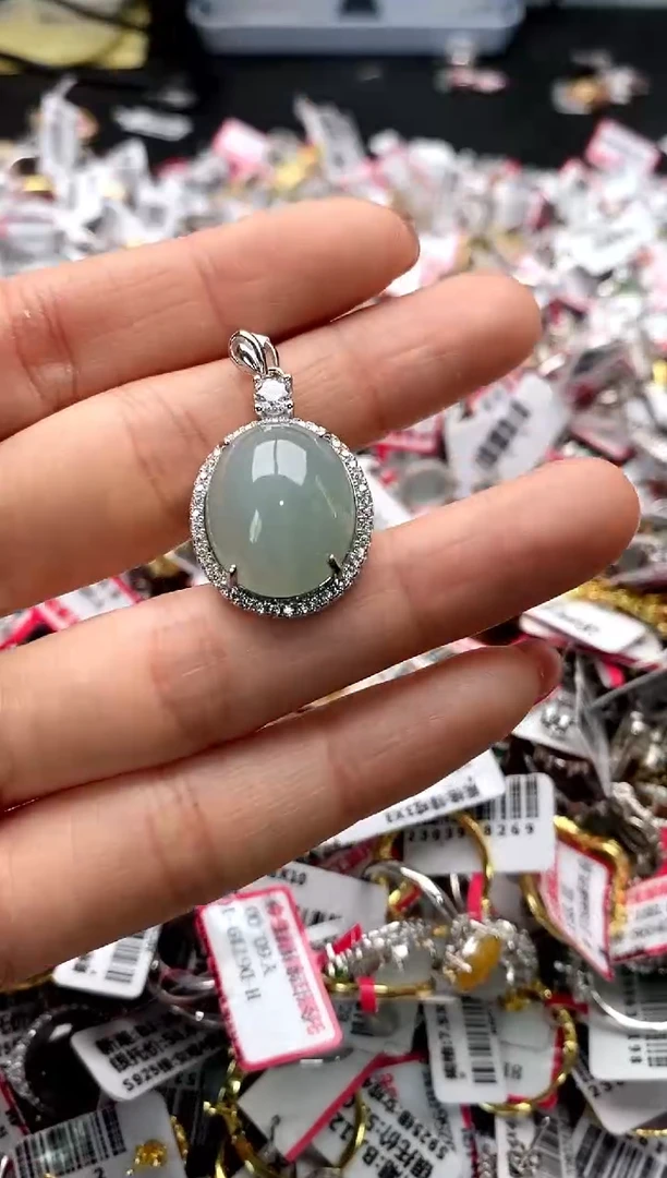 【闪购商品】翡翠戒指银S925镶嵌555555     6