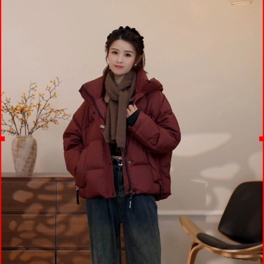 【年货专属】年末宠粉福利血亏韩版休闲时尚连帽加厚羽绒服宽松女