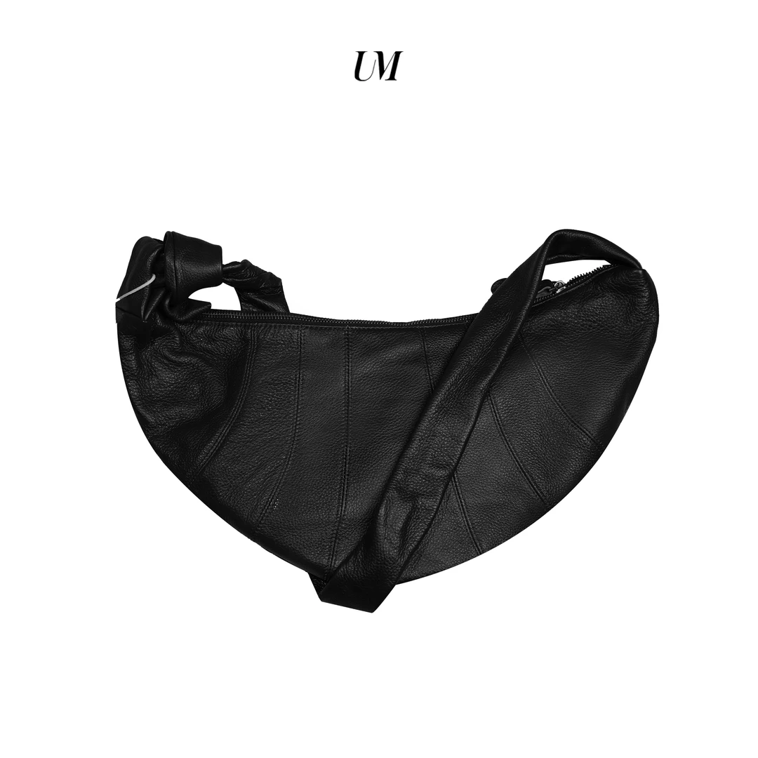 【U.M】纯牛皮单肩饺子包