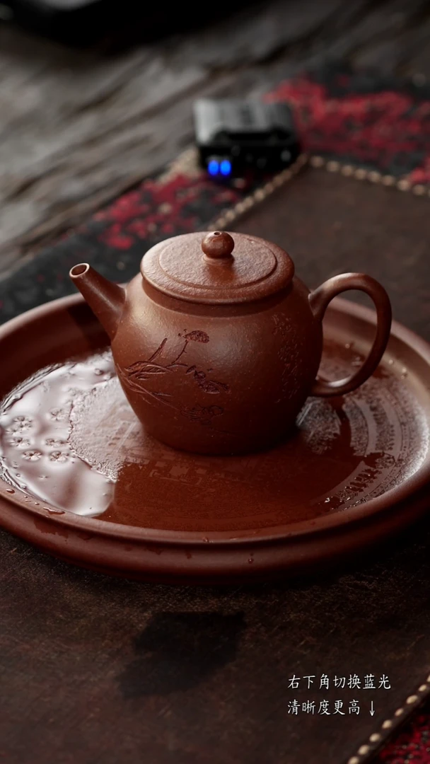 茶杯紫砂非遗茶器-兰花暮古