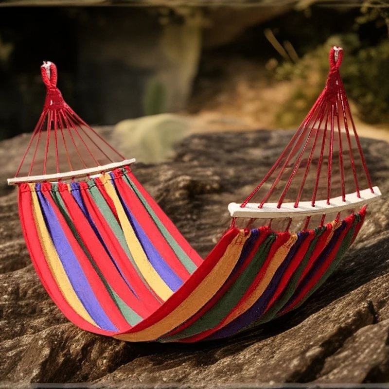 吊床户外成人露营秋千室内家用防侧翻单双人加固寝室宿舍睡觉吊椅