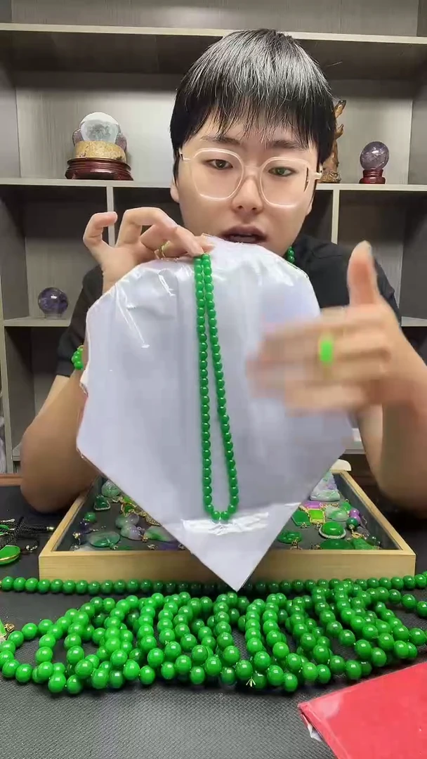 项链14K金镶嵌翡翠项链