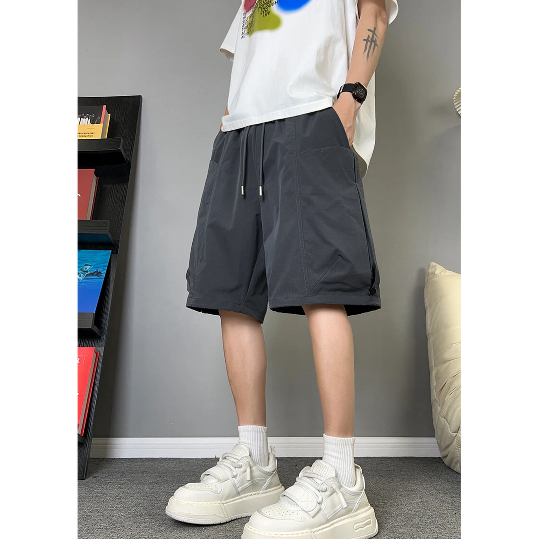 美式炮弹裤2025夏季大码五分裤高街宽松潮流休闲短裤男女同款