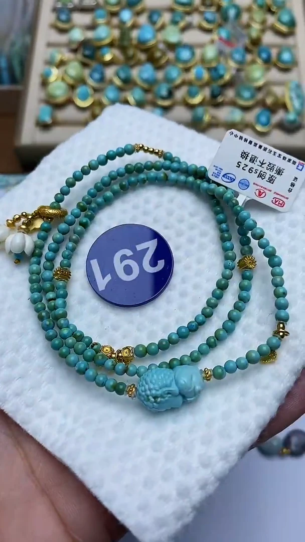 【闪购商品】绿松石项链银S925镶嵌291