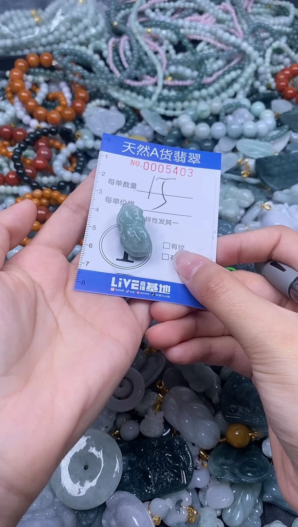 颈饰未镶嵌翡翠天然A货翡翠005403