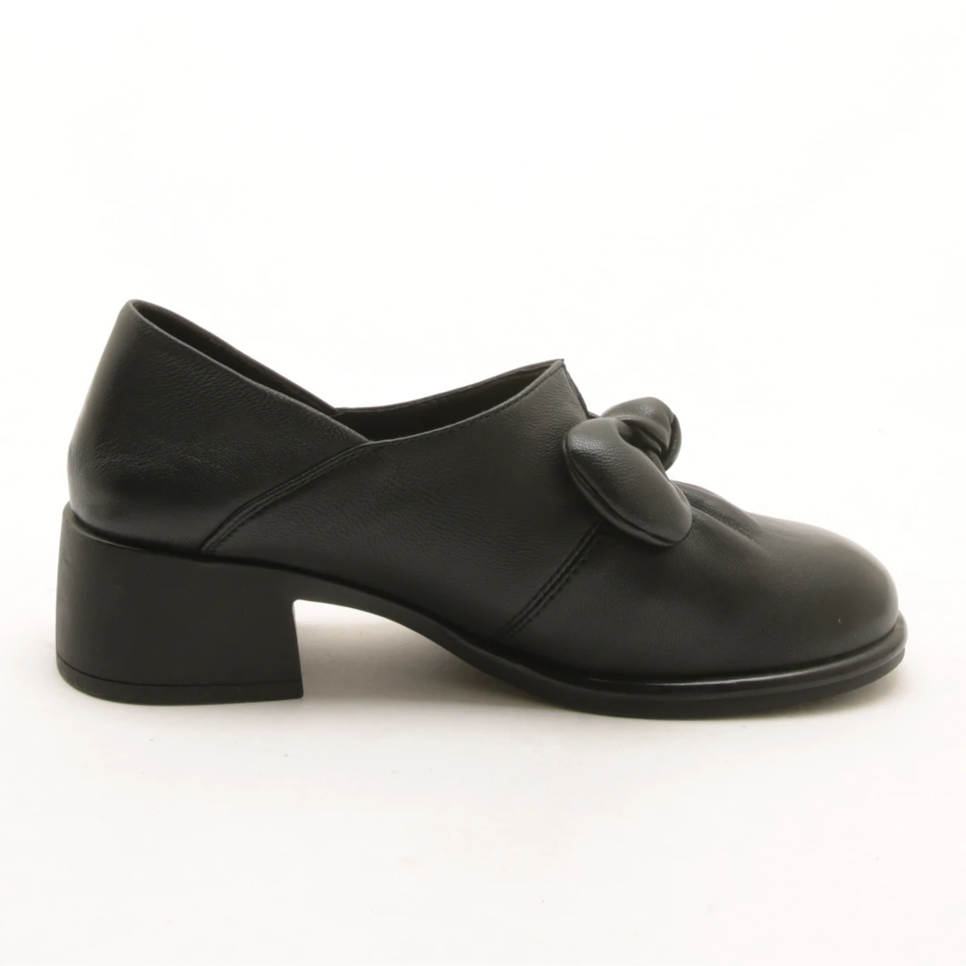 4871秋季新款圆头深口低跟单鞋女软底软面蝴蝶结百搭两穿懒人女鞋