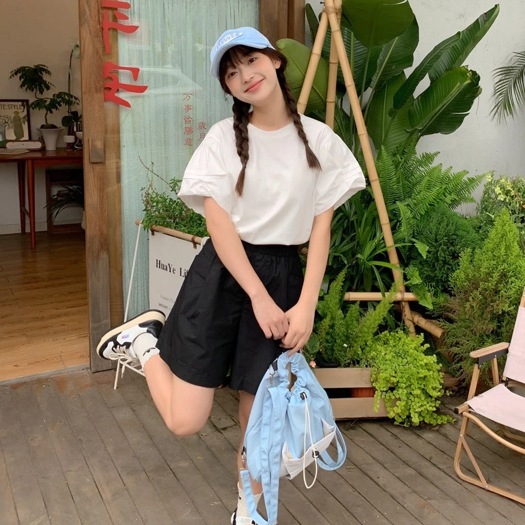 94139高端专享老林家夏季天花板女宝短袖黑色（B）