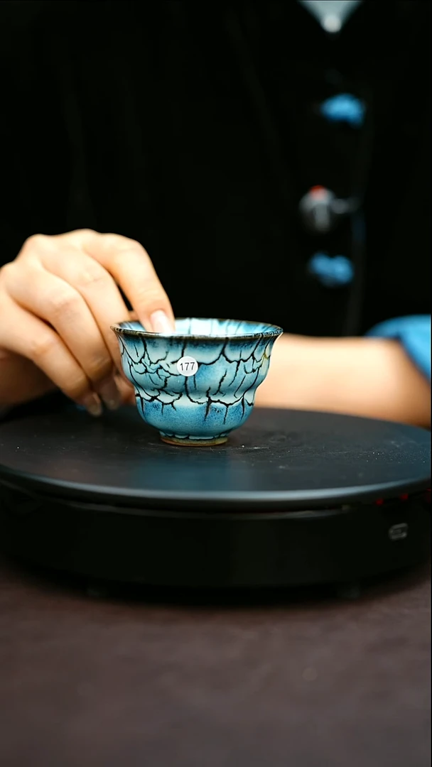 177#原矿钧瓷炉钧釉福禄杯