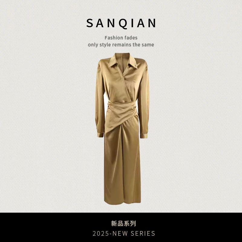 SANOIAN·宋三千【52】设计师细带收腰气质连衣裙HBZC641058 nnassa