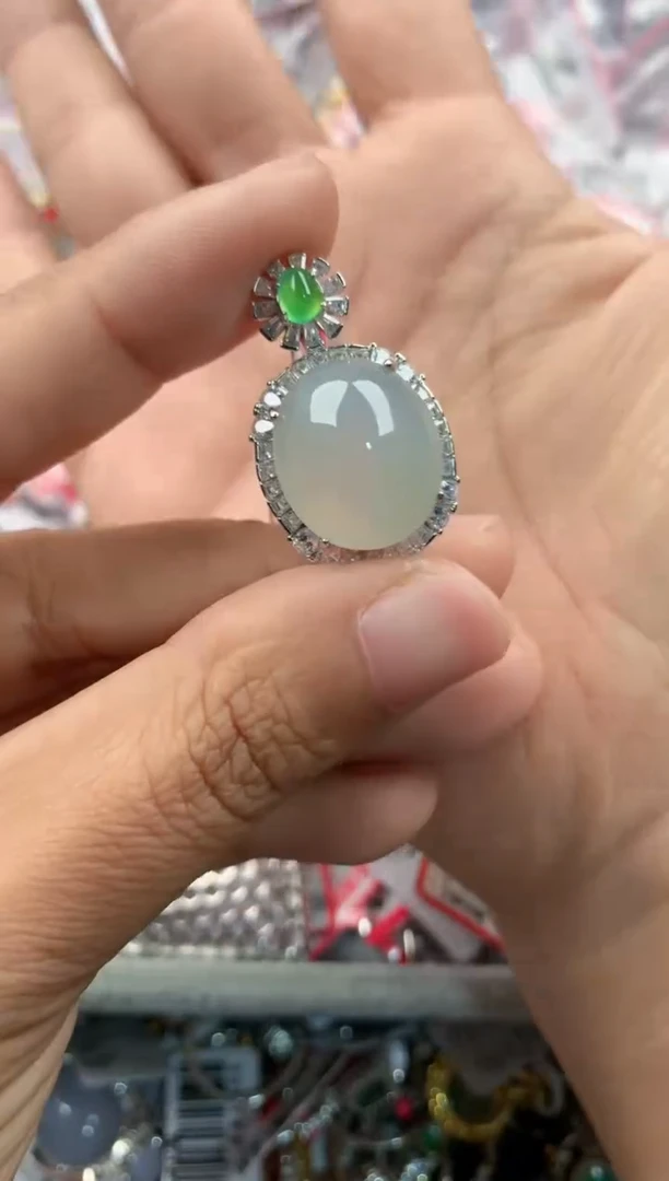 银S925镶嵌戒指翡翠111                10