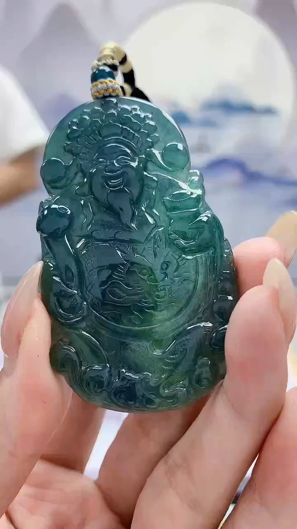未镶嵌定制翡翠4898MM-毛货挂件96
