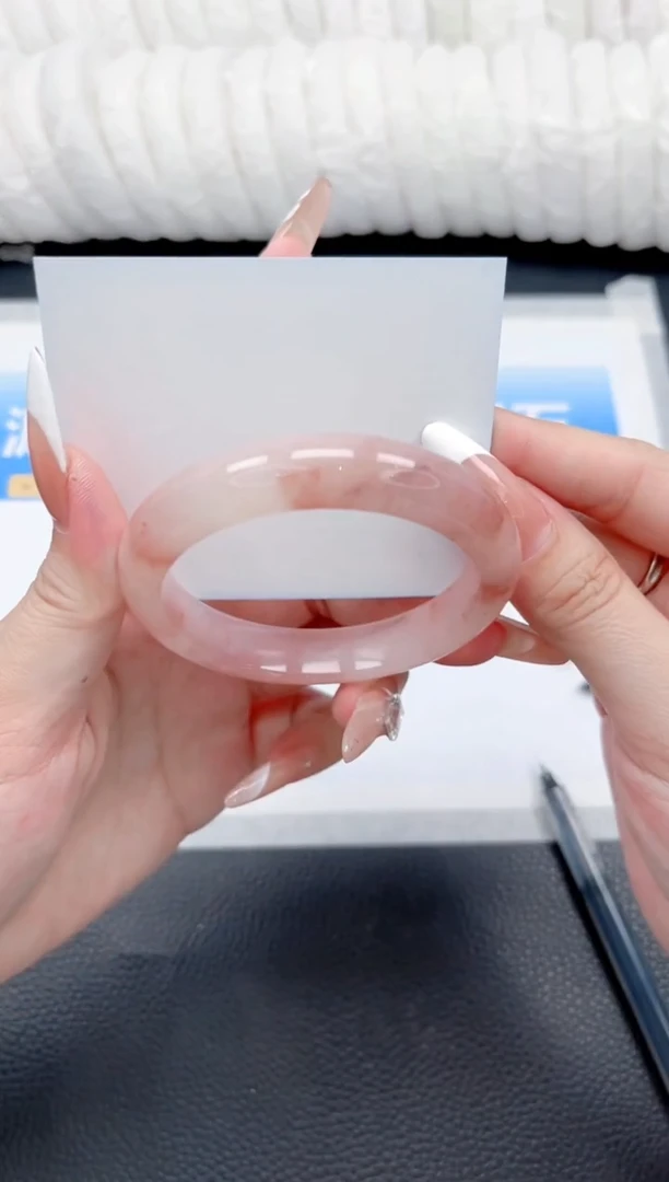 石英质玉手镯未镶嵌185-桃花58.8