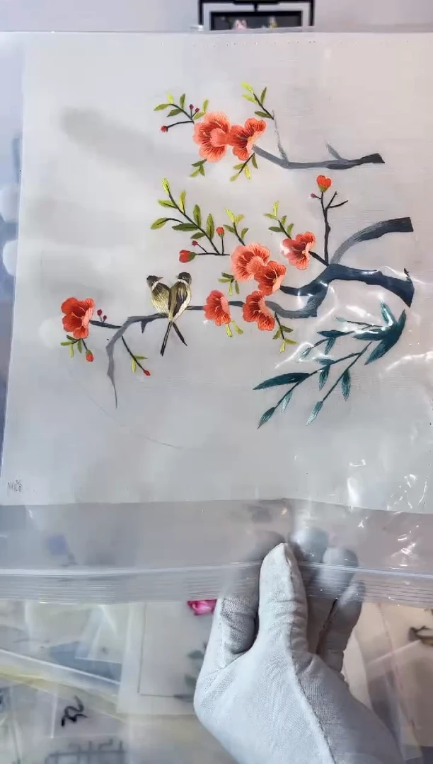 织绣纯手工苏绣双面绣绣布108