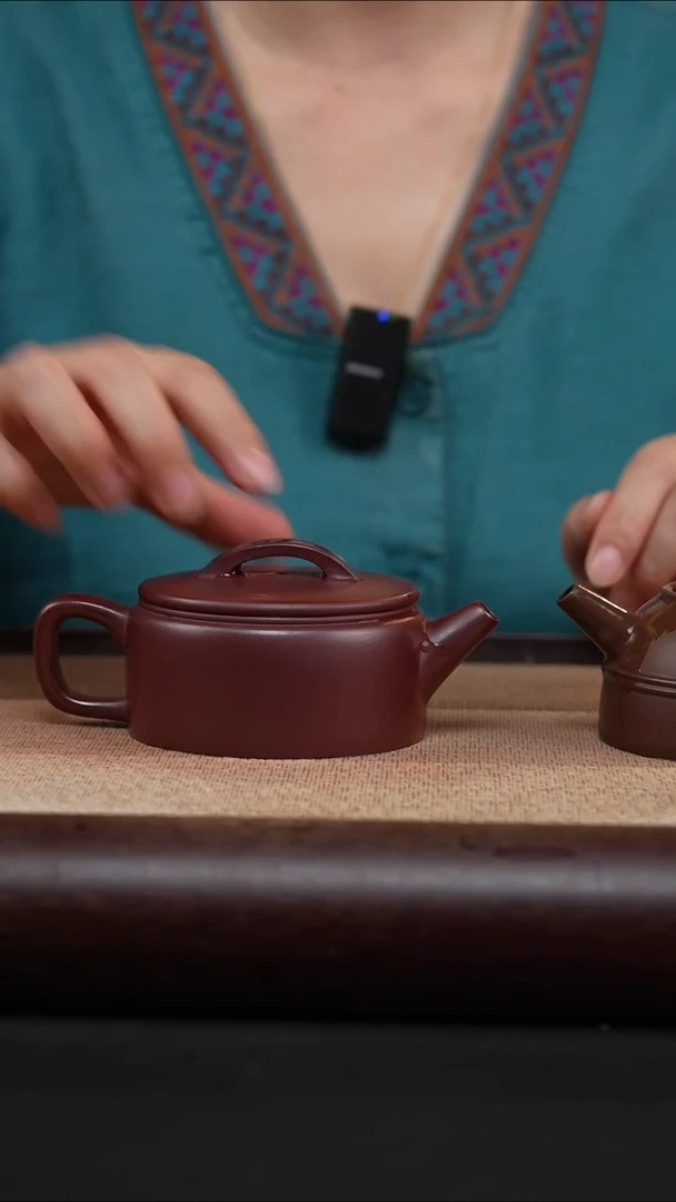 茶壶紫砂龙血砂-带底汉瓦-200cc-MH-2013