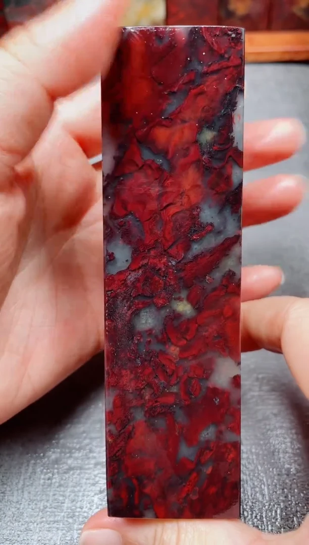 玉桂林鸡血玉素章--40