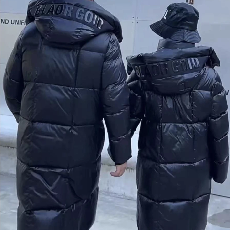 【QT专属】2025冬季新款纯色长款连帽羽绒服