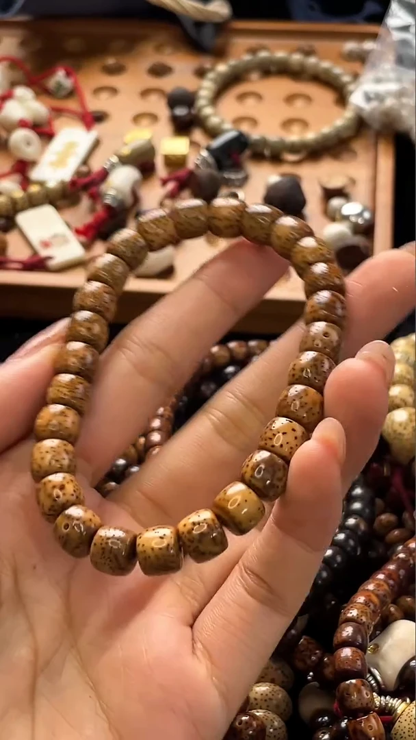 手串星月菩提精工级浅珀直切9*8手串