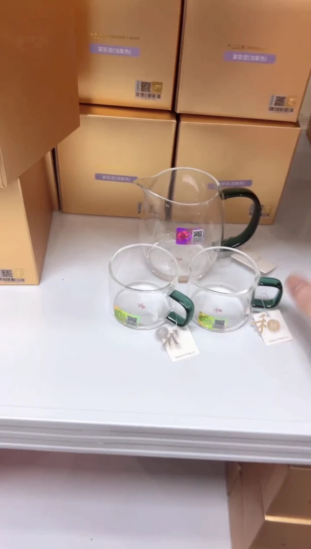 禾器澄然茶海墨绿 送清禾杯墨绿一对