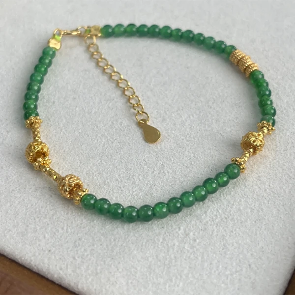 锦鲤说「大虫专属」翡翠 满绿手链3m