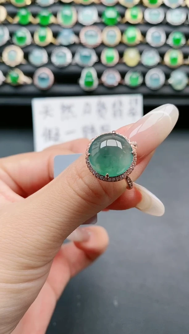 【闪购商品】翡翠戒指银S925镶嵌111111