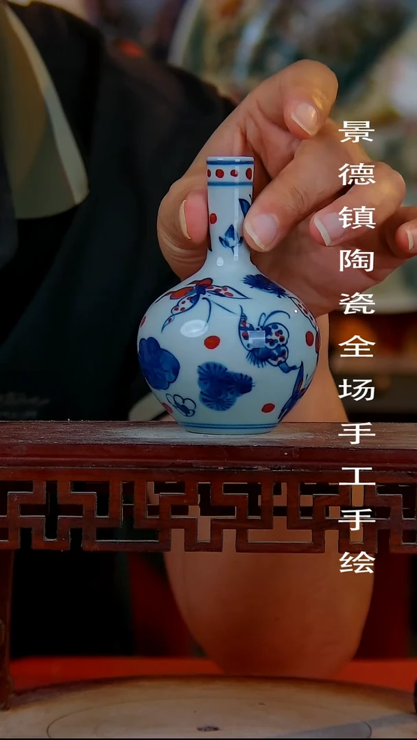 摆件手景德镇陶瓷 全场手工绘