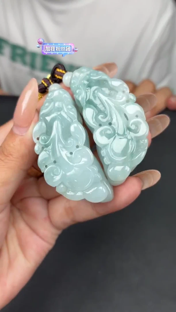 未镶嵌定制翡翠10-6HDJT0202183一对