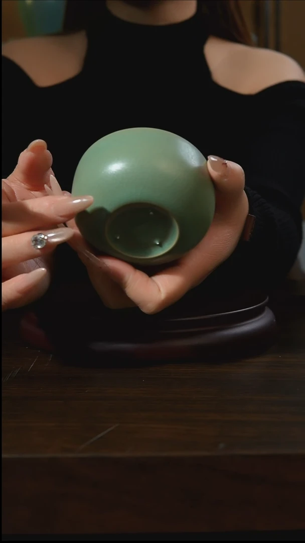 杯子瓷六**浮汝州原产地原矿仿古老釉q