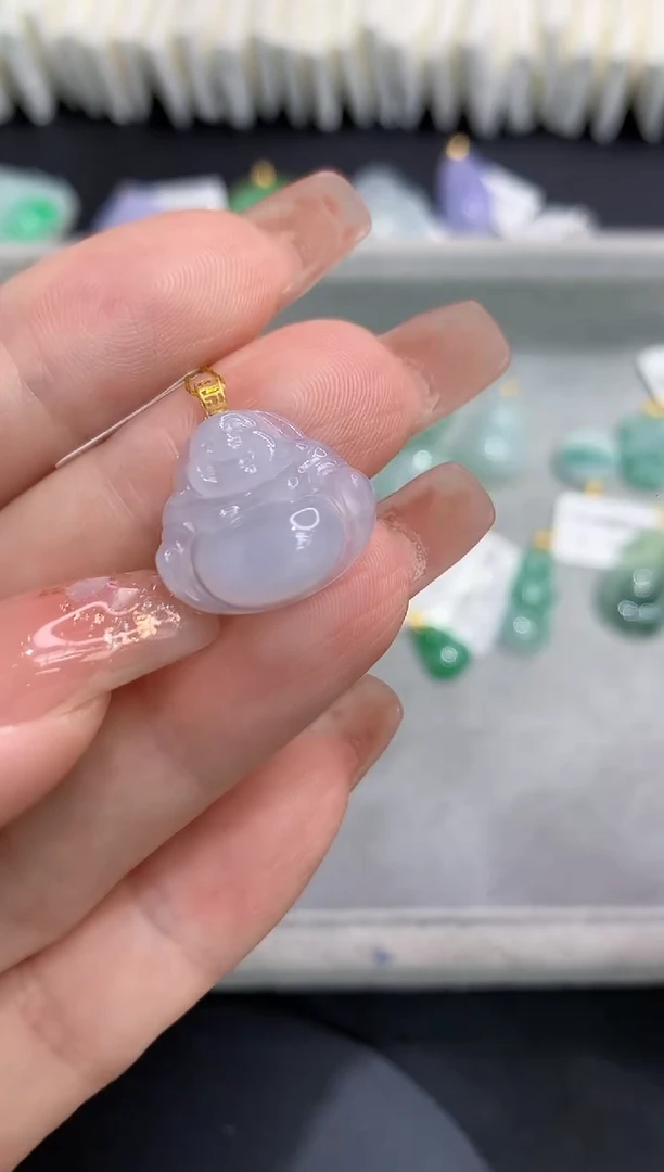 吊坠(不含链)18K金镶嵌翡翠11111111111