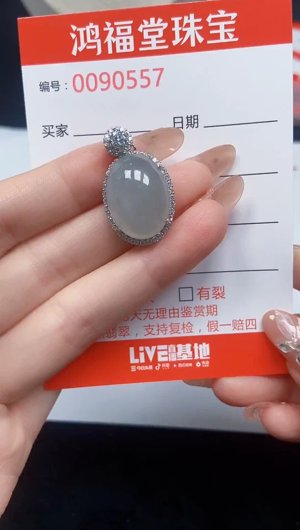 翡翠银S925镶嵌颈饰557
