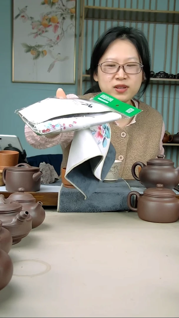 茶壶紫砂两条茶巾