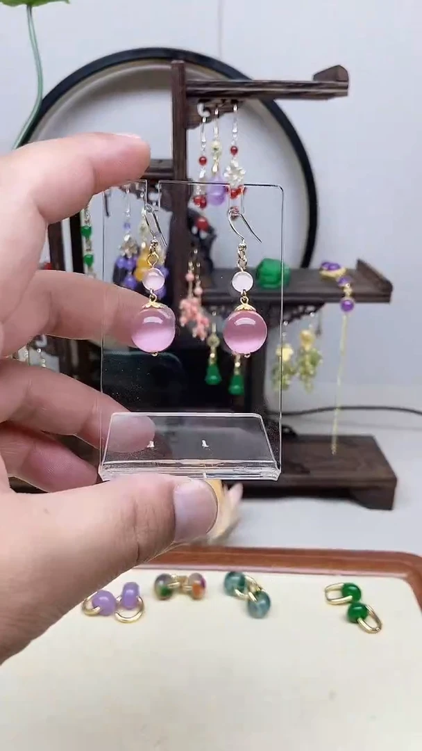 水晶耳饰14K金镶嵌94号