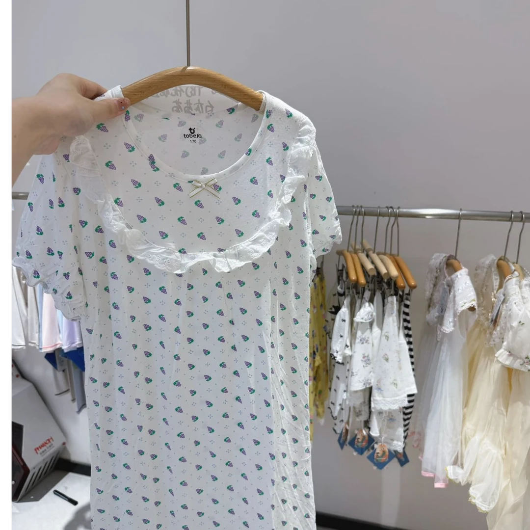 536夏季高端专场白底葡萄睡裙（老林家居专场）