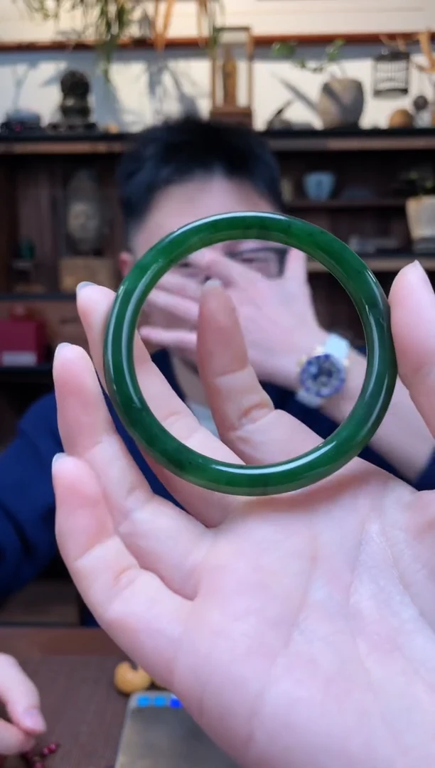 【闪购商品】和田玉手镯未镶嵌59#碧玉手镯YR