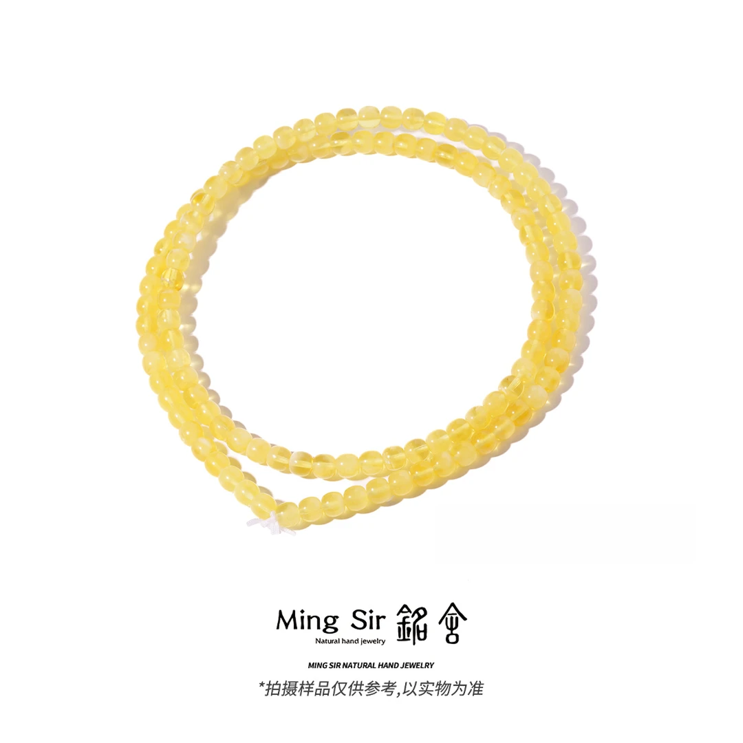 【铭舍 2025新春限定云端金蜜108】俄料蜜蜡精工极限弧108念珠素款