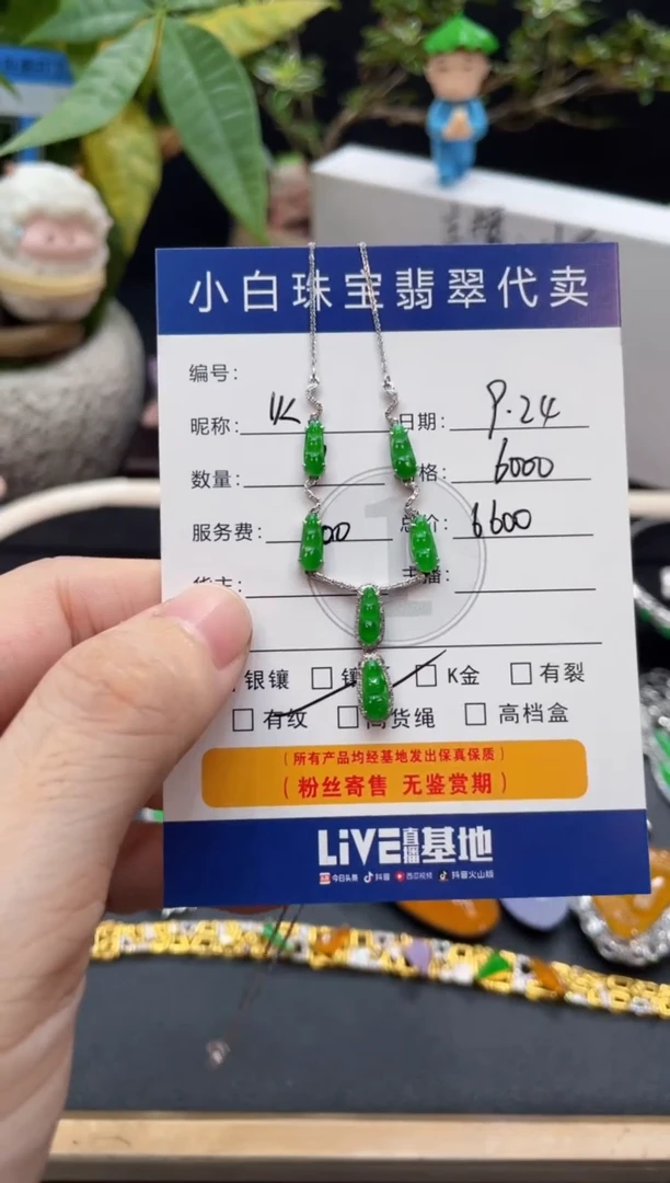 套链18K金镶嵌翡翠火*套链