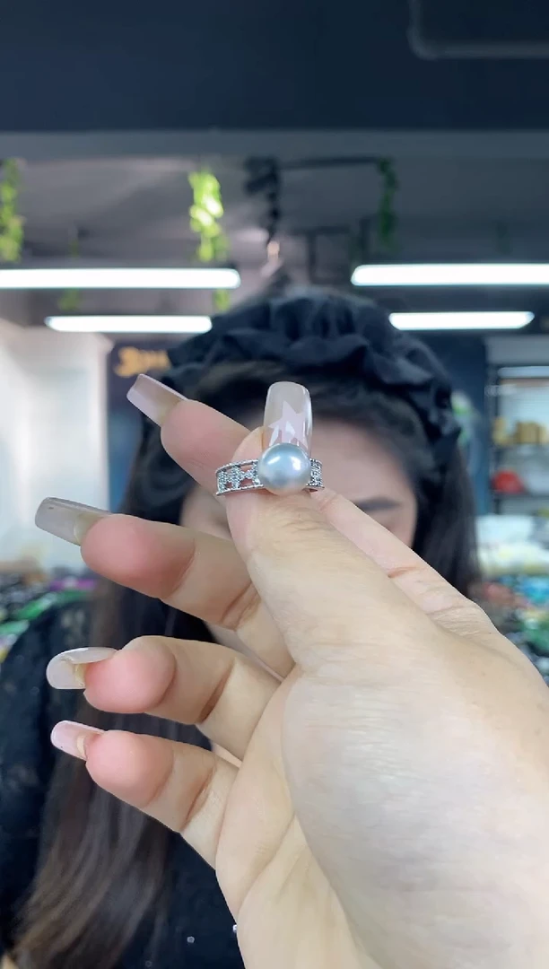 未镶嵌海水珍珠戒指多样性发其一颜色微差
