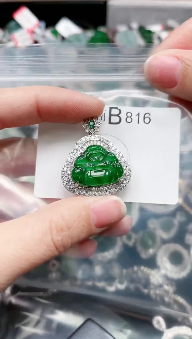 【闪购商品】翡翠颈饰未镶嵌190赠皮绳