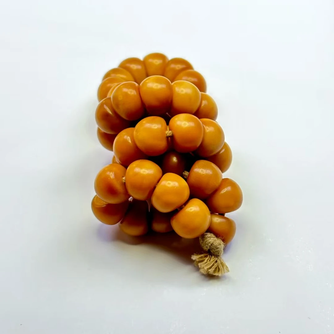 龙脊菩提手串手持手工蒜瓣大肠玉化料【龙脊老料有缩尺在意勿拍】