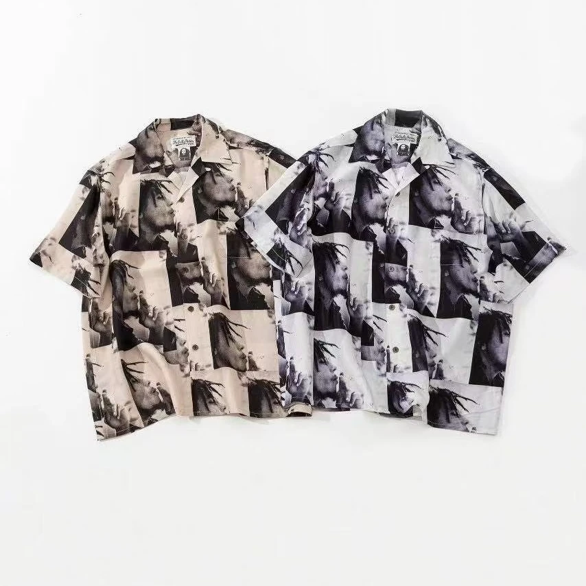 LAOXIAO-WACKO MARIA鲍勃玛莉夏威夷衬衫