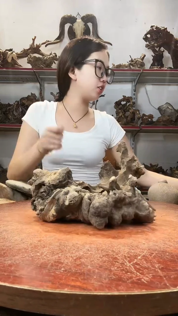 木小****】黄荆随型风化镂空底座摆件无漆无蜡