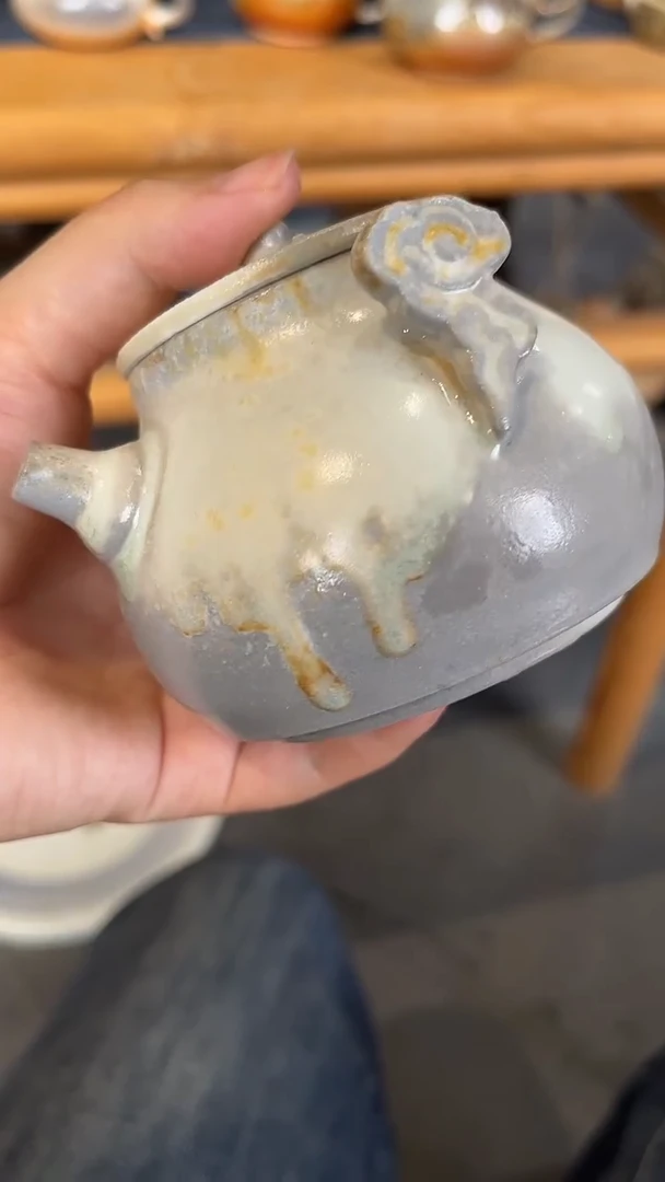 壶9号容量180-200ML高白泥 仿手工壶
