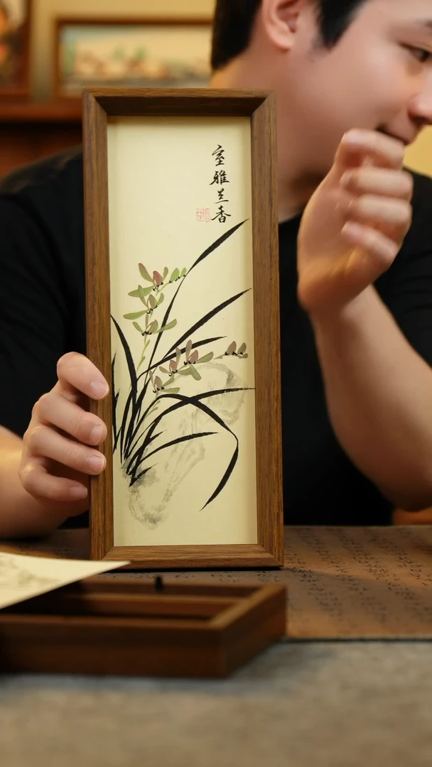 国画12.5*31.5纯手绘国风国画摆台