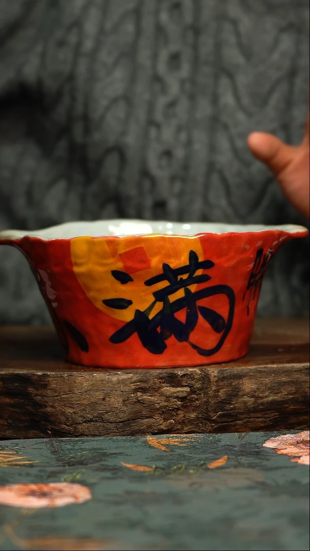 【闪购商品】杯釉下彩手工手绘同款陶器