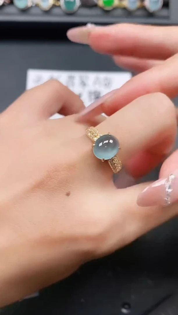 银S925镶嵌戒指翡翠11111