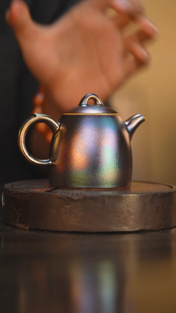 52柴房陶瓷柴烧窑宝秦权壶