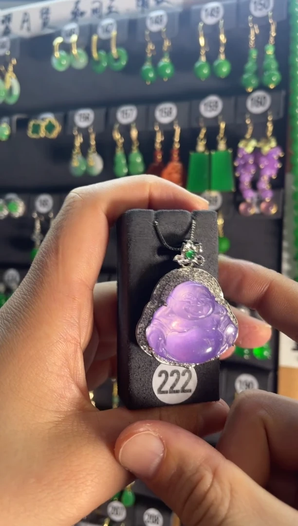 【闪购商品】翡翠耳饰银S925镶嵌222...