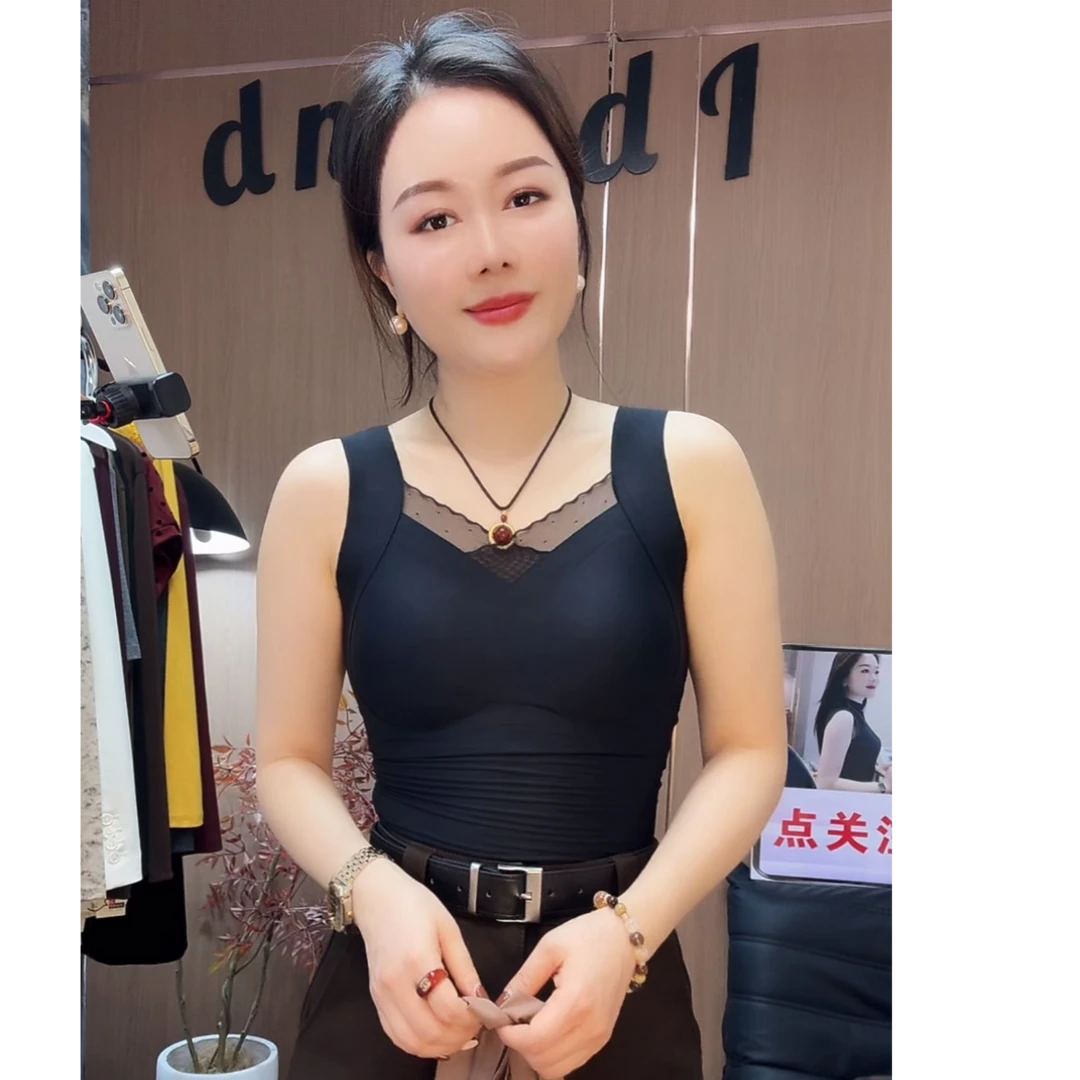 【安迪严选】8927休闲风法式风背心吊带修身抽绳纯欲百搭时尚美背