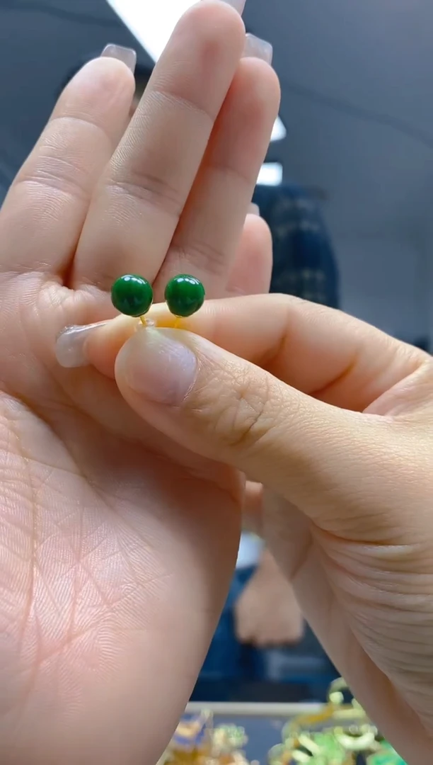 【闪购商品】翡翠耳饰合金194翡翠耳钉