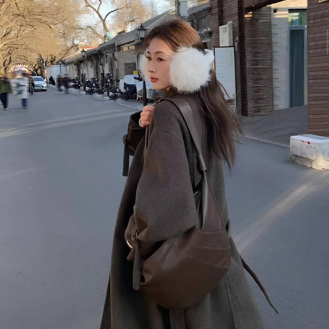 【KAIROS新.澳毛CK】设计高级复古宽松中长款羊毛大衣立领大衣20263