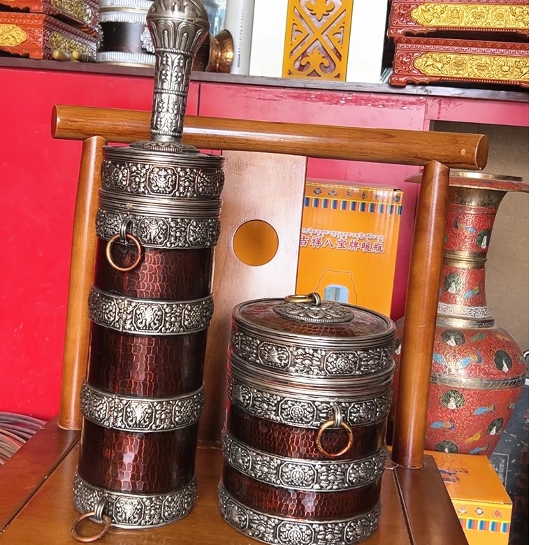纯铜藏式酥油茶桶